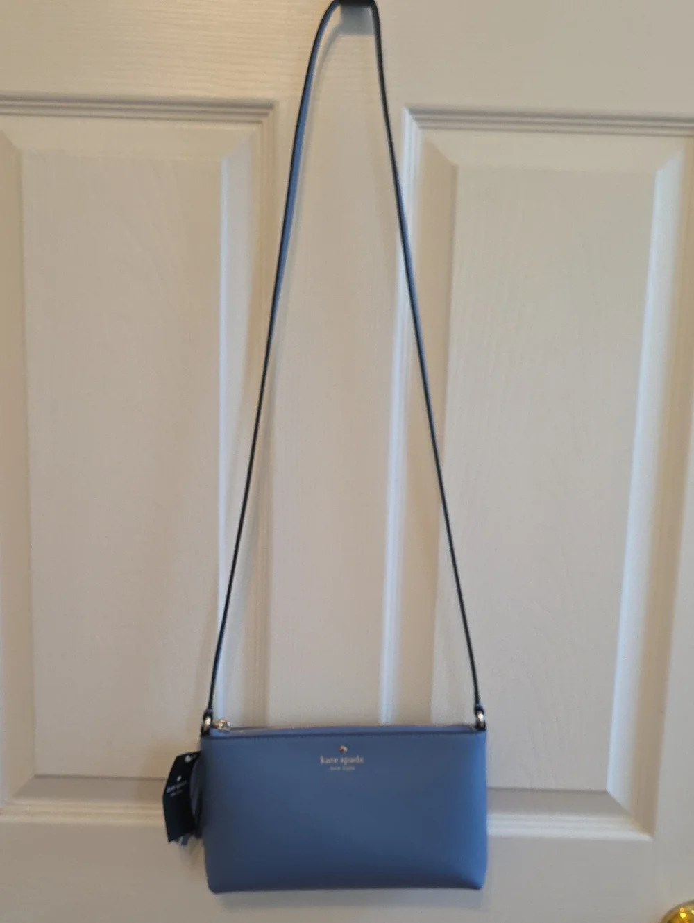 Kate Spade Ivy Street Amy Smooth Blue Leather Crossbody NWT